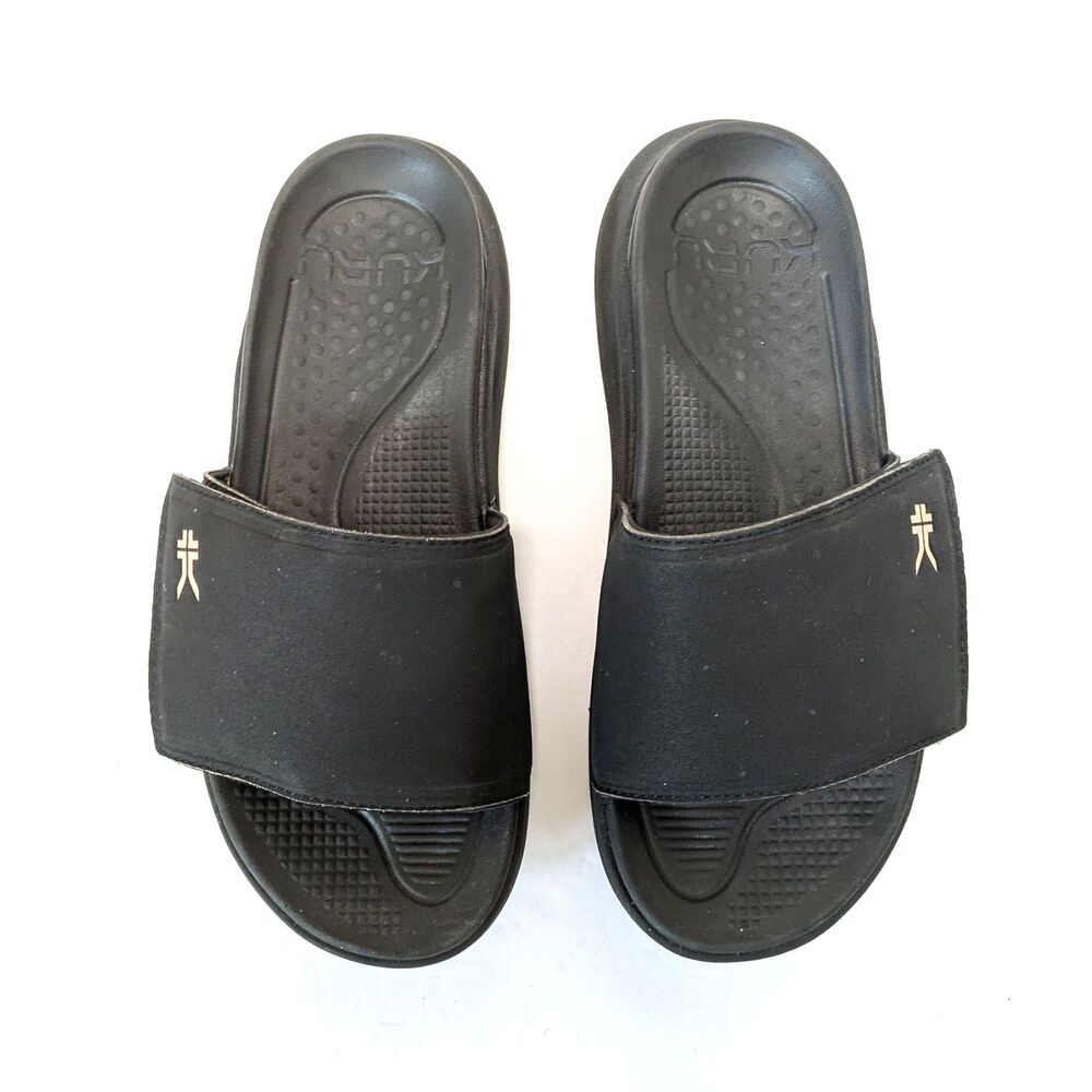Kuru Moment Womens Size 10M Platform Slide Sandal Black Peach Ortho Recovery - Picture 2 of 14